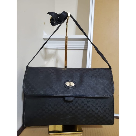 Authentic Gucci Vintage Mirco GG Crossbody Black - Picture 1 of 9